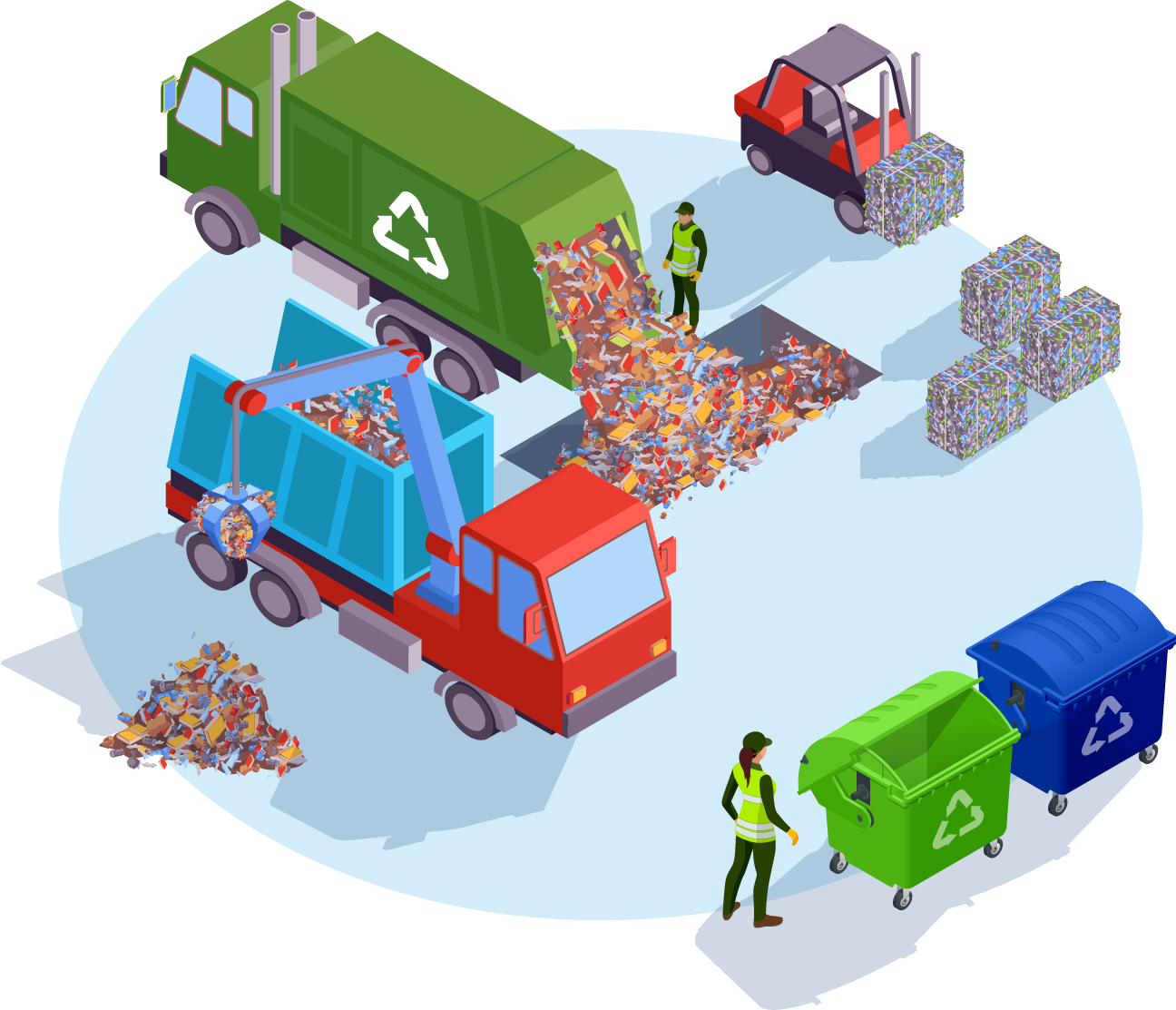 Waste management illustration